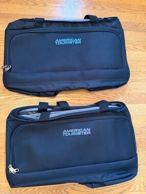 American Tourister Black Travel Duffel Bag Pair NEW!